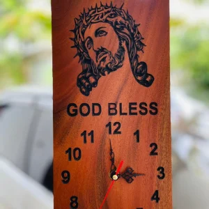 Wood Engraving Clock